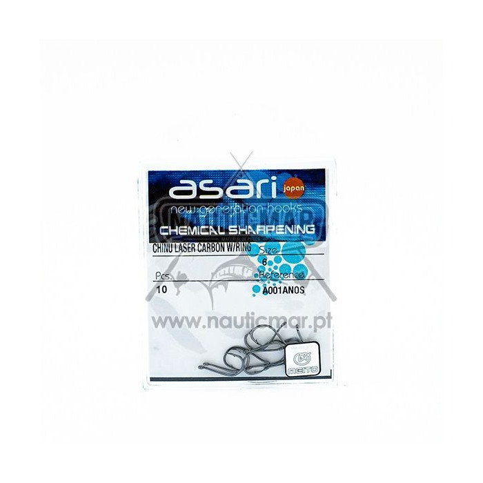 Anzóis Asari Chinu LC W/Ring A001ANOS Nº6 10un | Nauticmar