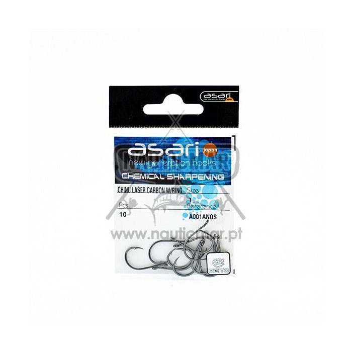 Anzóis Asari Chinu LC W/Ring A001ANOS Nº1 10un | Nauticmar