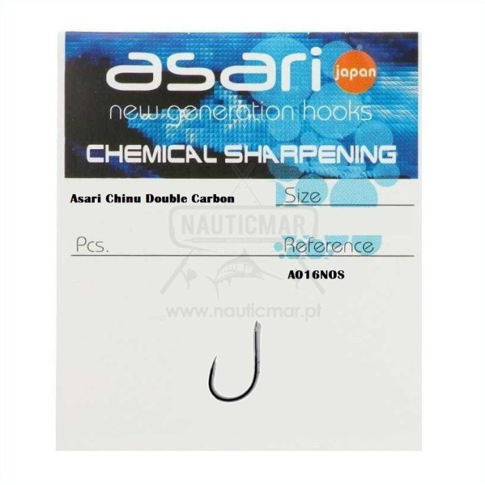 Anzóis Asari Chinu Double Carbon A016NOS Nº1/0 25un | Nauticmar