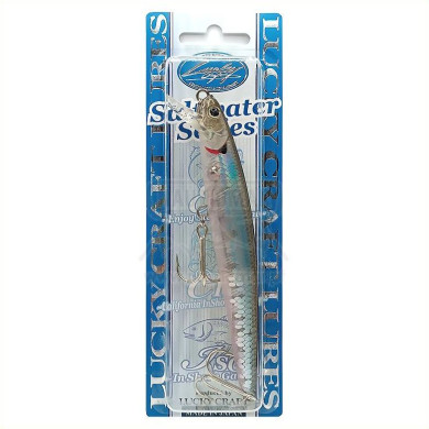 Amostra Lucky Craft SW Flash Minnow 130MR Ghost MI | Nauticmar