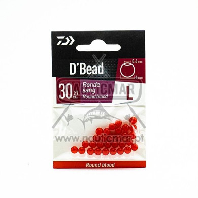 Pérolas Daiwa Redondas Vermelho Nacarado 6mm | Nauticmar