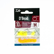 Pérolas Daiwa Redondas Fluo Combo 4mm 2x30un | Nauticmar