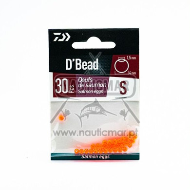 Pérolas Daiwa Redondas Ovo de Salmão 4mm 30un | Nauticmar