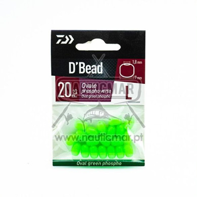 Pérolas Daiwa Ovais Fosforescente Verde | Nauticmar