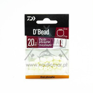 Pérolas Daiwa Ovais Fosforescente 7x10mm 20un | Nauticmar