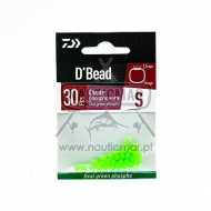 Pérolas Daiwa Ovais Fosforescente Verde 4x5mm | Nauticmar