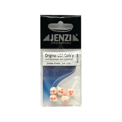Flutuador Cortiça Jenzi 8mm Branco Pintas | Nauticmar