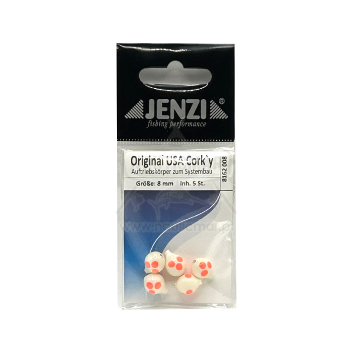 Flutuador Cortiça Jenzi 8mm Branco Pintas | Nauticmar