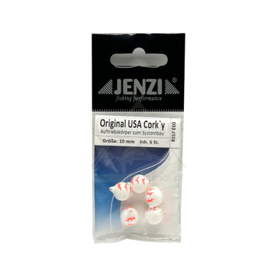 Flutuador Cortiça Jenzi 10mm Branco Listas | Nauticmar