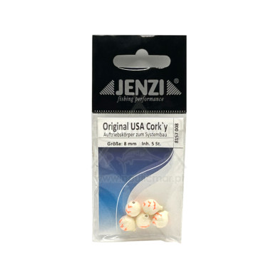 Flutuador Cortiça Jenzi 8mm Branco Listas | Nauticmar