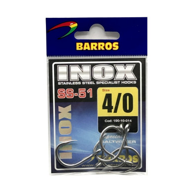 Anzóis Barros Inox SS-51 Nº4/0 | Nauticmar