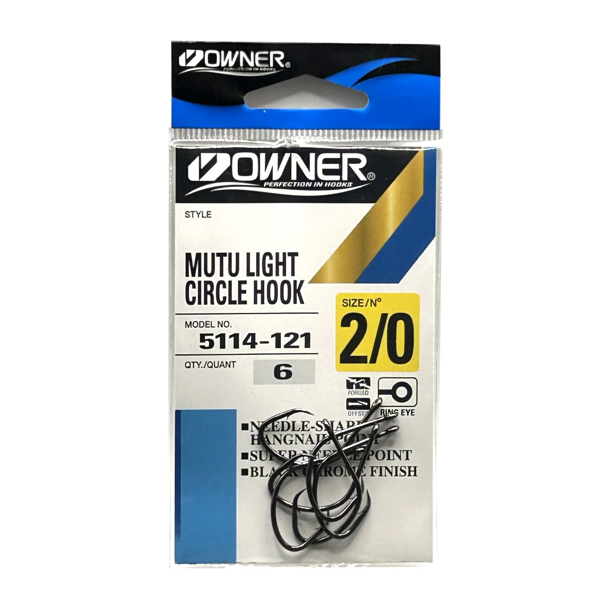Anzóis Owner 5114 Mutu Light Circle Nº2/0 | Nauticmar