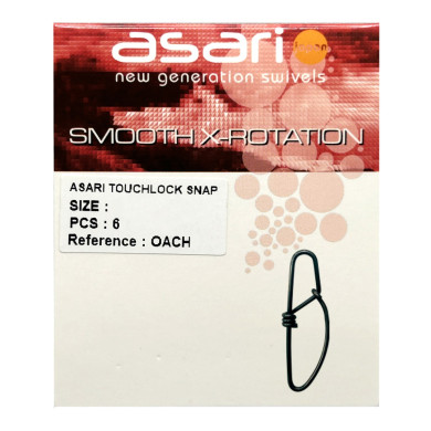 Clip Asari Touchlock Snap 21kg 6un | Nauticmar