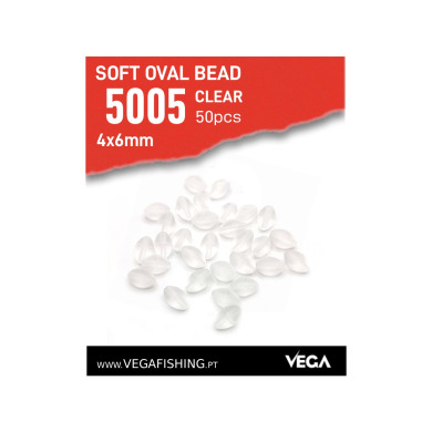 Pérolas Vega 5005 Soft Clear 4x6mm 50un | Nauticmar
