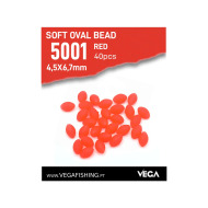 Pérolas Vega 5001 Soft Vermelho 4,5x6,7mm 40un | Nauticmar