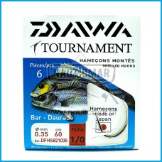 Anzois Empatados Daiwa Tournament nº1/0 0.35mm