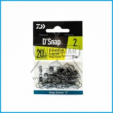 Destorcedor Daiwa Agrafe Snap Swivel C 22Kg Tam.2