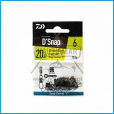 Destorcedor Daiwa Agrafe Snap Swivel C 10Kg Tam.6