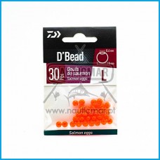 Pérolas Daiwa Redondas Ovo de Salmão 6mm 30pcs