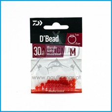 Pérolas Daiwa Redondas Vermelho Nacarado 5mm 30pcs