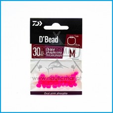 Pérolas Daiwa Ovais Fosforesc. Rosa 5x7mm 30pcs