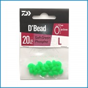 Pérolas Daiwa Soft Ovais Verde Fosfo L Pérolas Daiwa Soft Ovais Verde Fosfo L