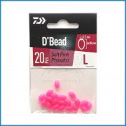 Pérolas Daiwa Soft Ovais Rosa Fosfo L Pérolas Daiwa Soft Ovais Rosa Fosfo L