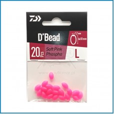 Pérolas Daiwa Soft Ovais Rosa Fosfo L Pérolas Daiwa Soft Ovais Rosa Fosfo L