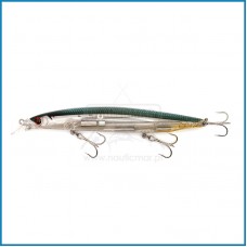 Amostra Daiwa Shoreline Shiner-Z Vertice R 140S 28,5g Ghost Lançon (NOVIDADE DAIWA 2025)