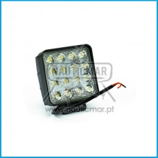 Projector LED Quadrado 48W 6500K 12V–24V IP67