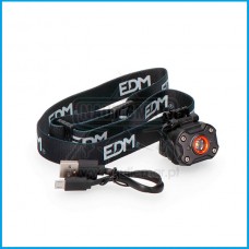 Mini Lanterna de Cabeça EDM 400 Lumens Recarregável