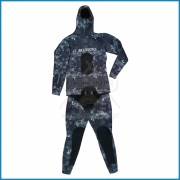 Fato Bluefin Predator Camuflado Preto-Cinza 7/5mm (Tamanho M)