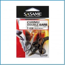 Anzois Sasame F-838 Chinu Double Barb Black nº2/0