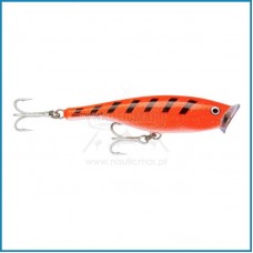 Amostra Rapala Saltwater Skitter Pop 12cm 40g Orange Pearl White Skirt