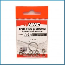 Argolas VMC 3561 Stainless X-Strong Split Ring nº2 23.5Kg 10pcs