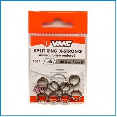 Argolas VMC 3561 Stainless X-Strong Split Ring nº6 46.5Kg 8pcs