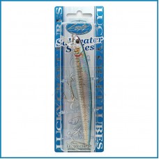Amostra Lucky Craft SW Flash Minnow 130MR Zebra MS American Shad