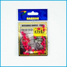 Missangas Barros Barril Rosa 4.7x6.2 30pcs