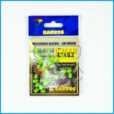 Missangas Barros Barril Verde Luminous 4.7x6.2 30pcs